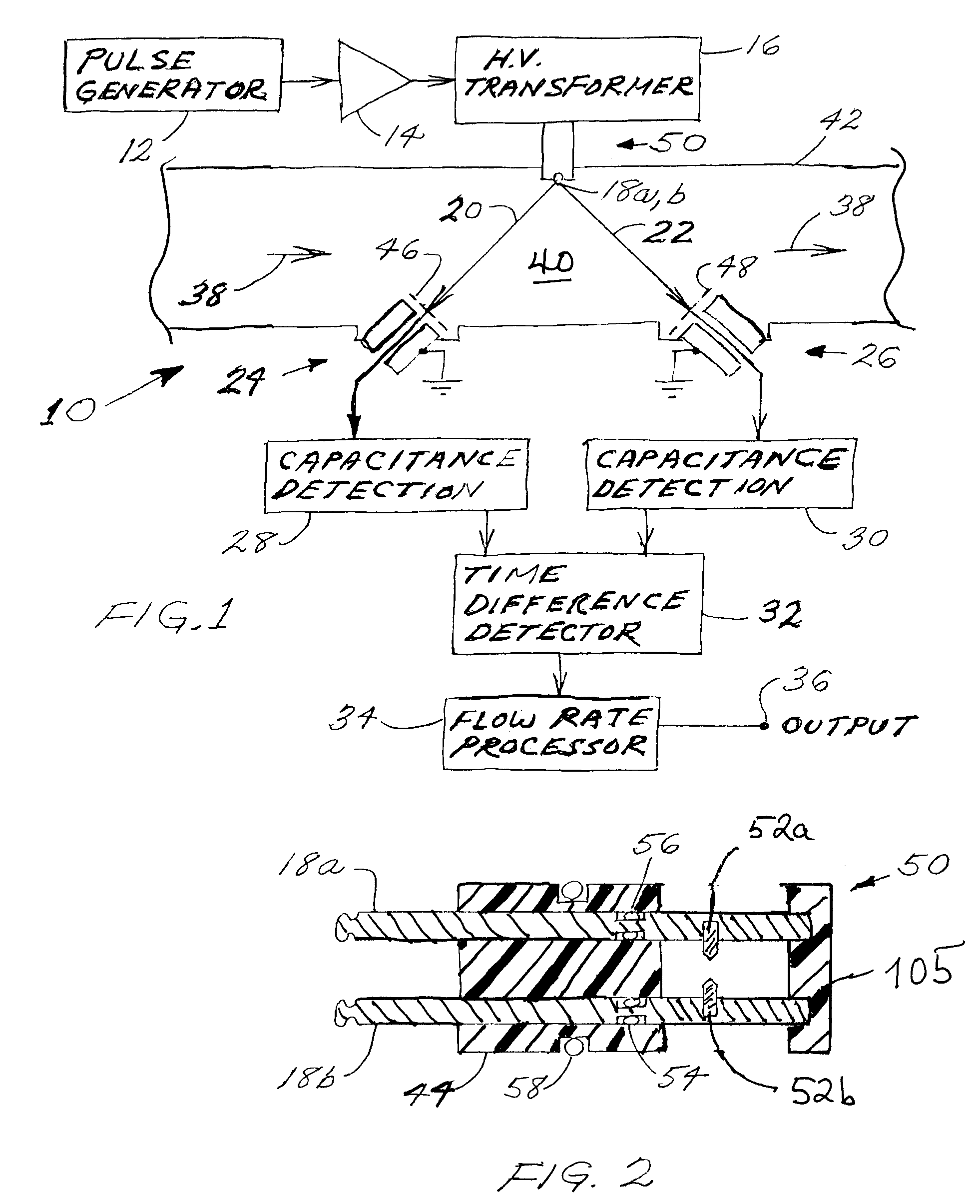 Acoustic pulse flow meter