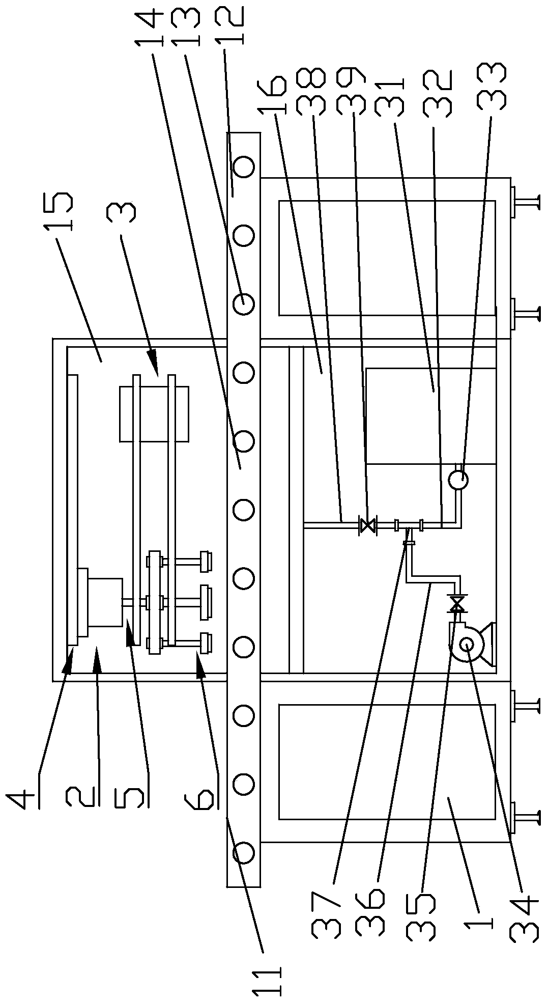 A fully automatic sandblasting machine for surface treatment of aluminum plates