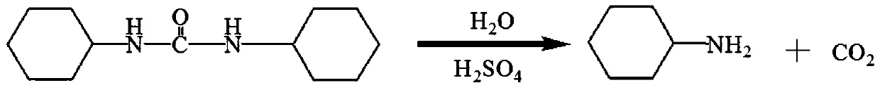 Method for recovering cyclohexylamine by decomposing DCU