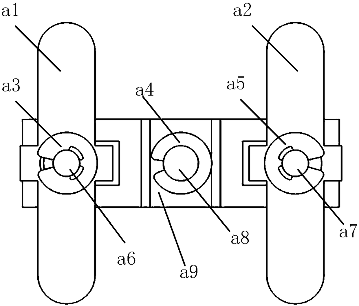 Contact mechanism in four-breakpoint contactor