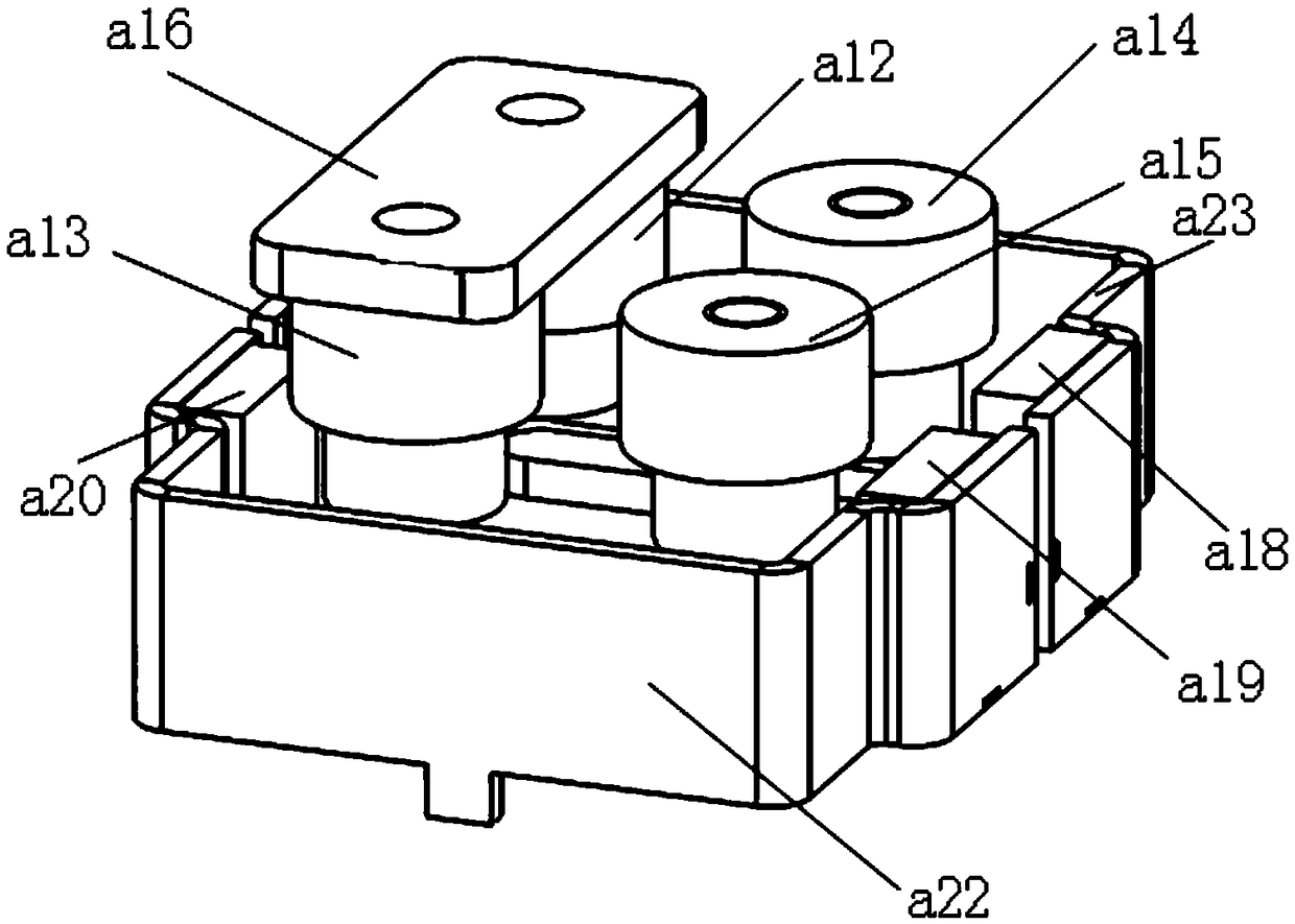 Contact mechanism in four-breakpoint contactor