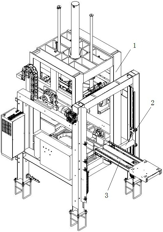 Single-layer blanking device for high pressure forming machine