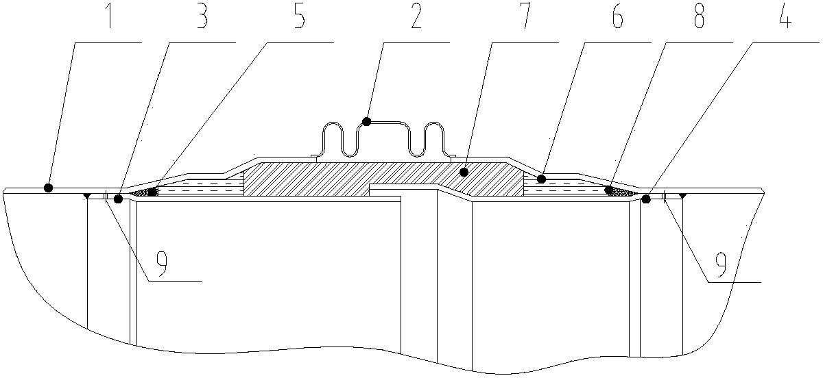 Thermal insulation expansion joint of reducing adapter tube