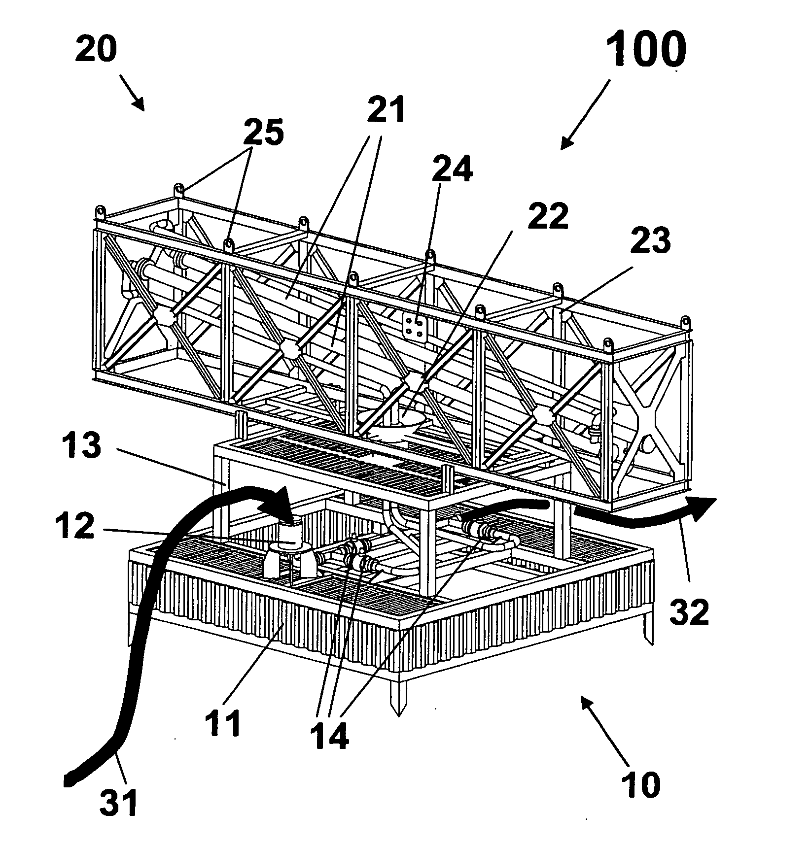 Subsea petroleum production system method of installation and use of the same