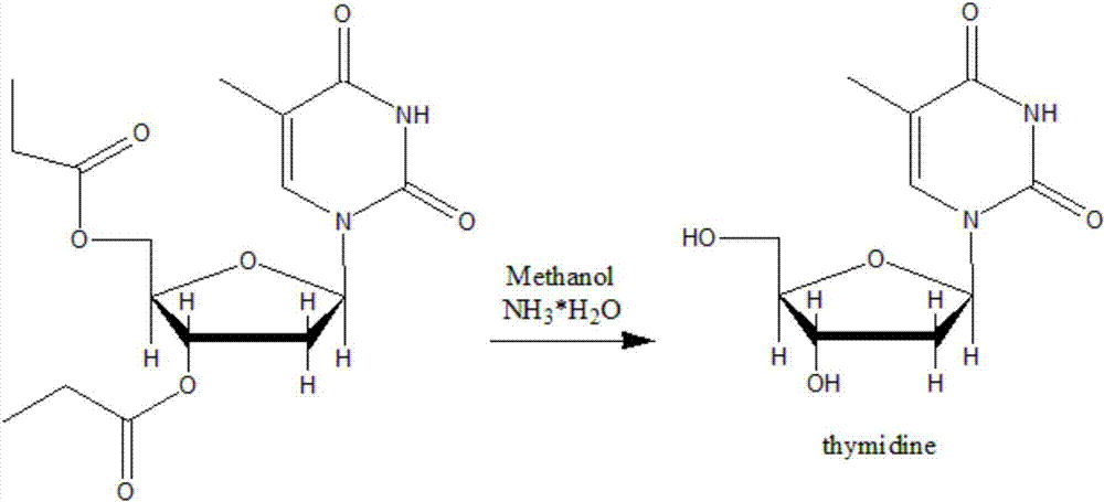 Synthetic method of beta-thymidine