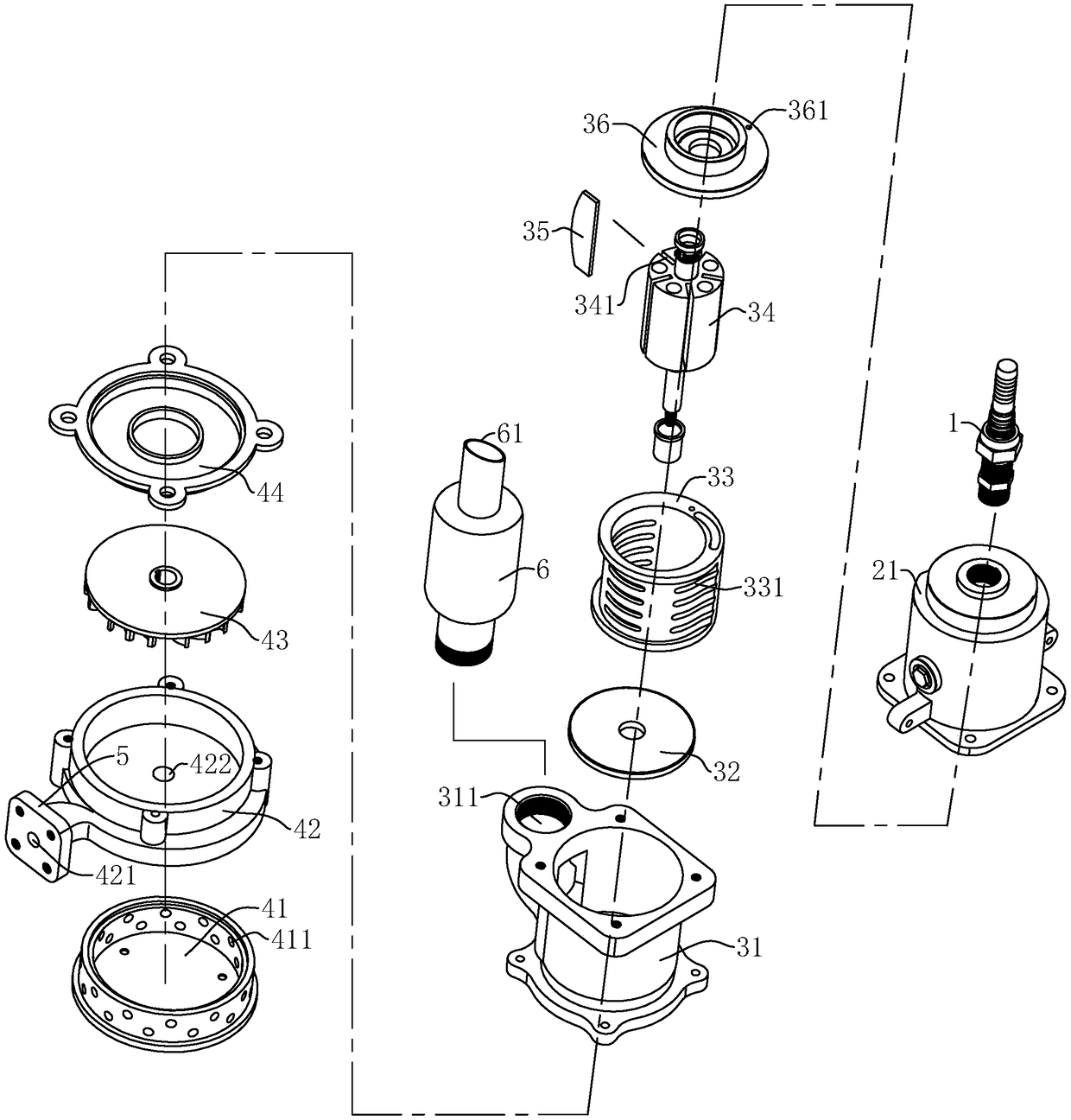 Pneumatic diving pump and use method thereof