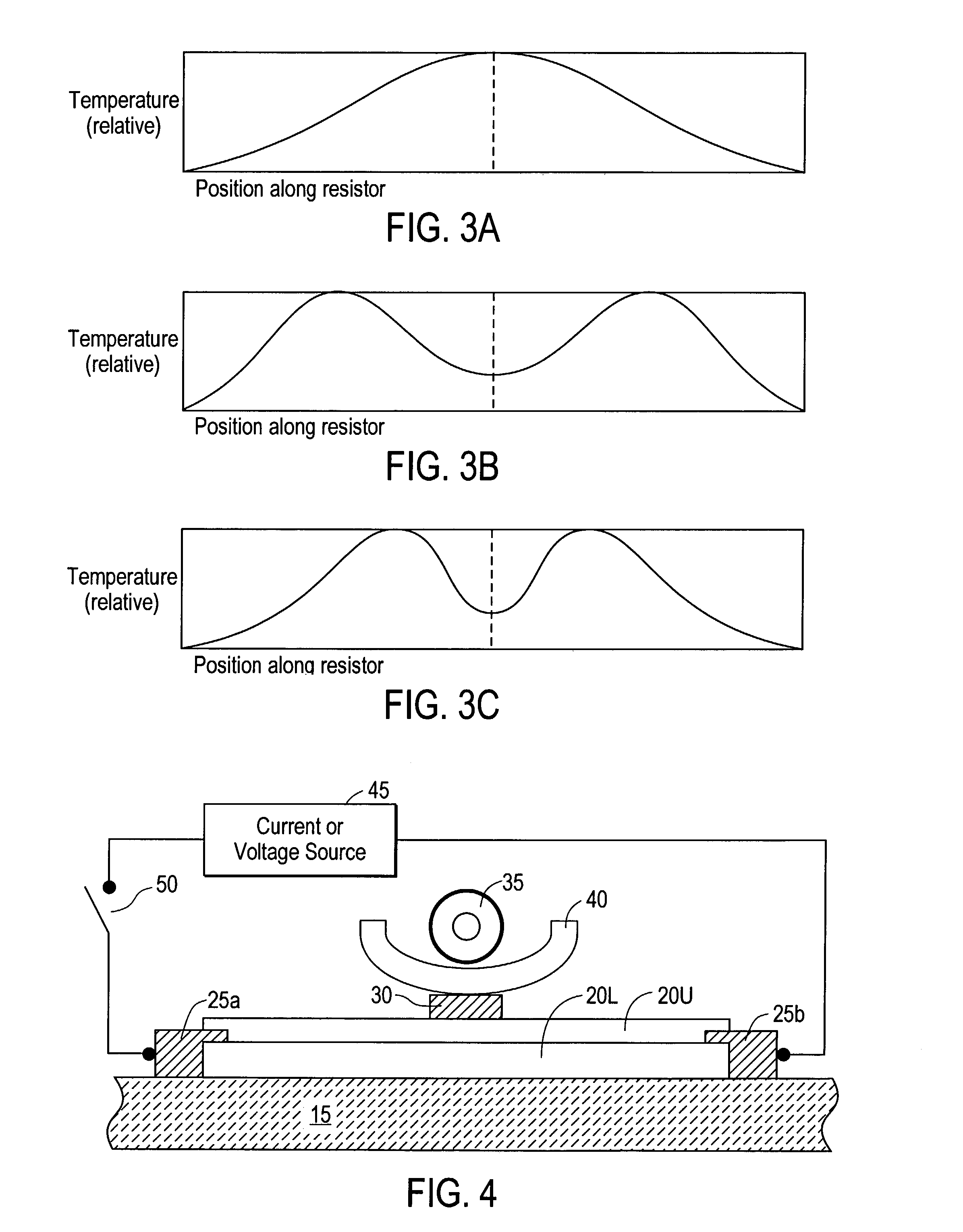 Stacked electrical resistor pad for optical fiber attachment