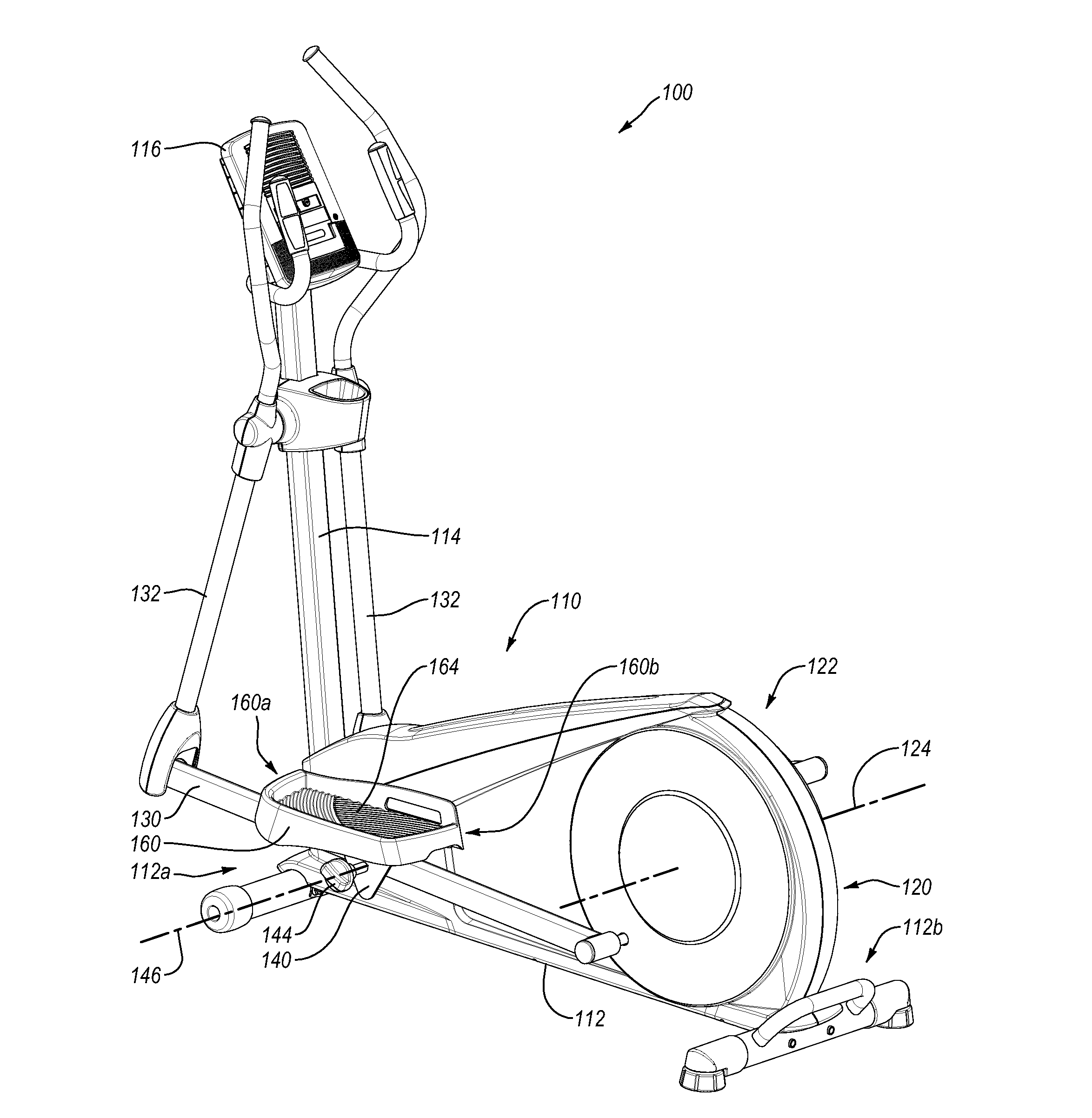 Exercise device with adjustable foot pad