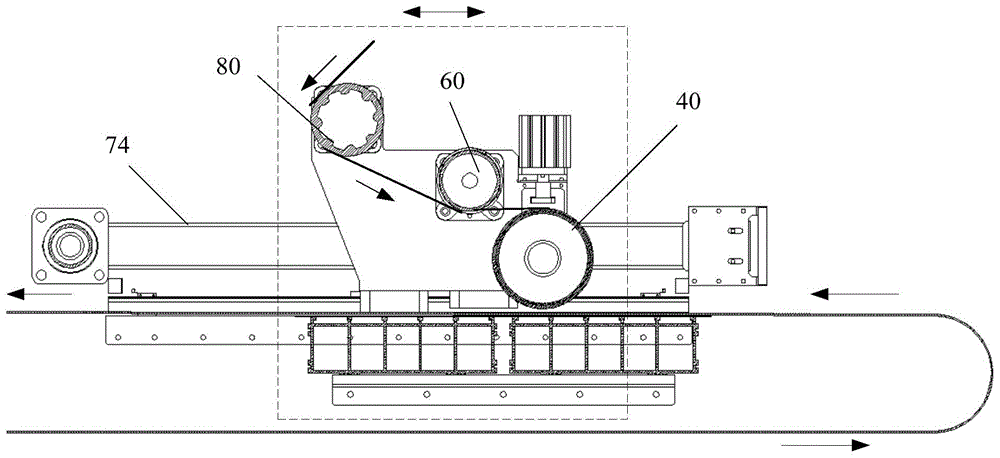 Cloth spreading device of digital printing machine