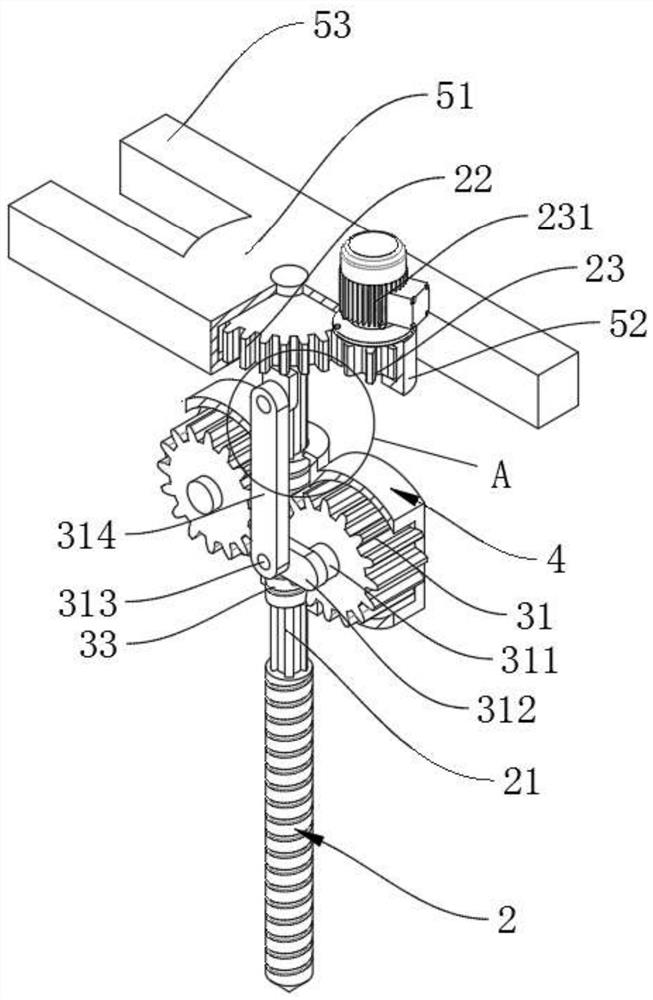 Punching device with up-down shaking function for building construction