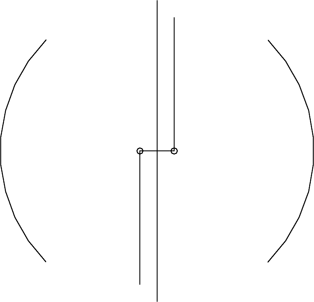 Single body rotating door with wide passageway