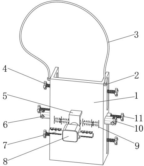 A drilling device for high-rise steel structure installation