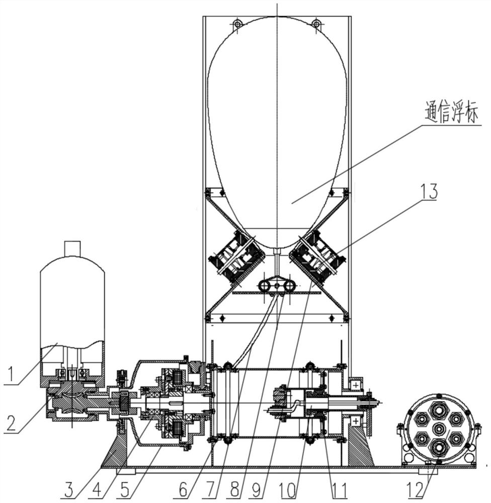 Underwater winch that can independently realize the retraction and deployment of communication buoys