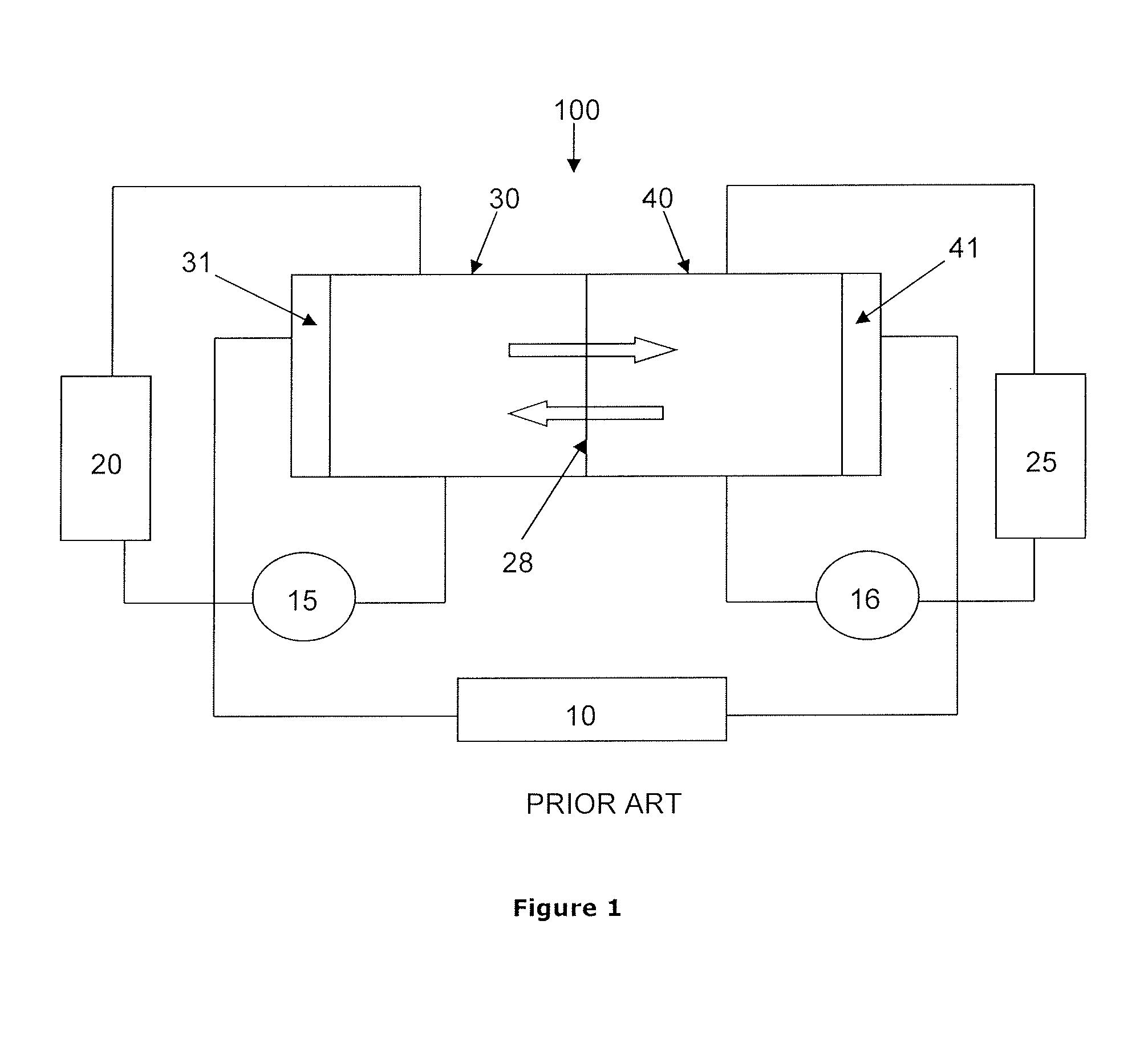 Double-membrane triple-electrolyte redox flow battery design