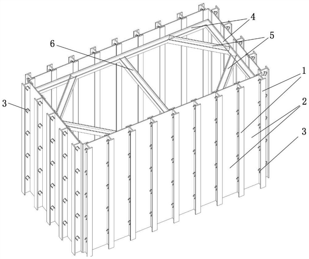 Simple shallow foundation pit support system and construction method