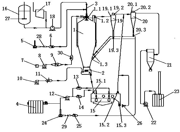 Drying flow granulation technology and device for paraquat water soluble granule spray