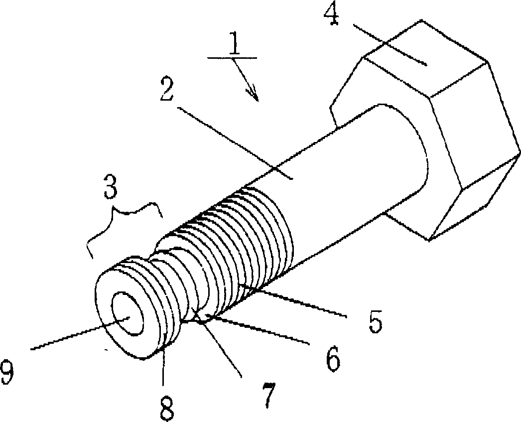 Fastener structure, bolt and nut with said structure and making method thereof