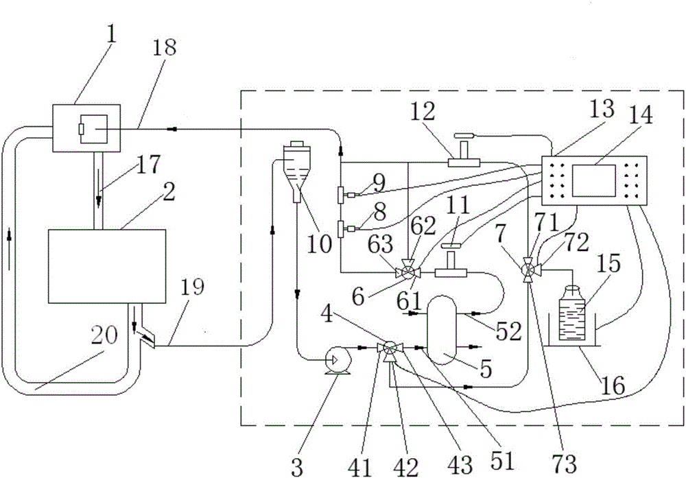 Online collecting and monitoring device for diesel engine lubricating oil