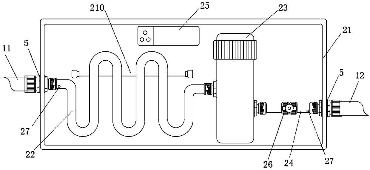 Intelligent monitoring data box and monitoring system for tap water pipelines