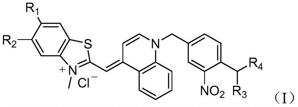 Asymmetric cyanine dye compound and application thereof