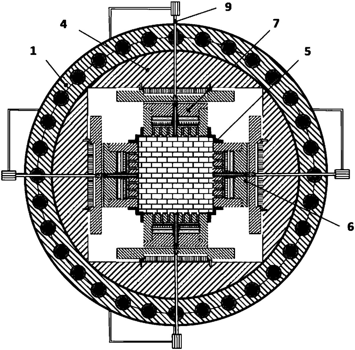 Underground in-situ multi-parameter anisotropy detection device for rock