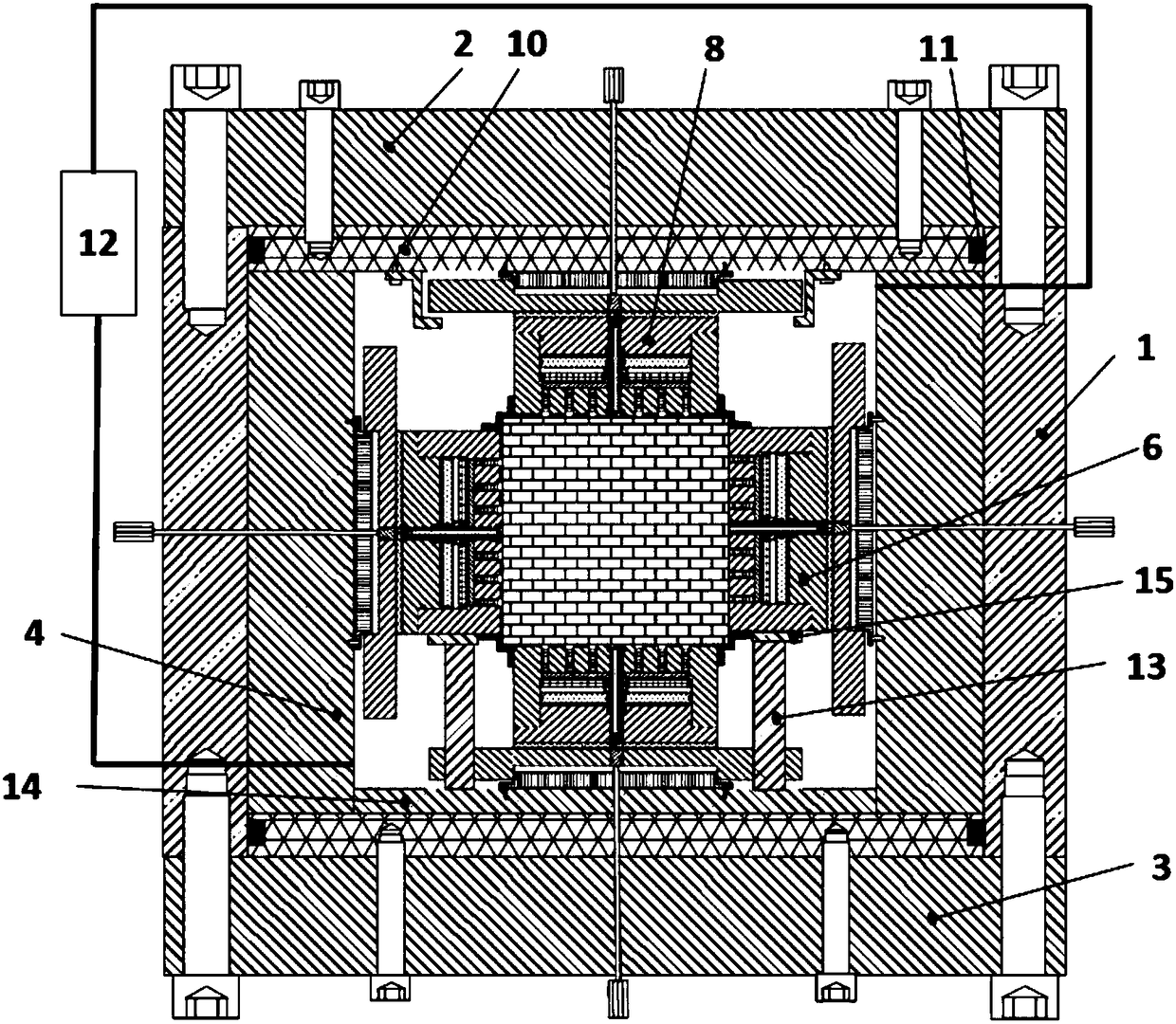 Underground in-situ multi-parameter anisotropy detection device for rock