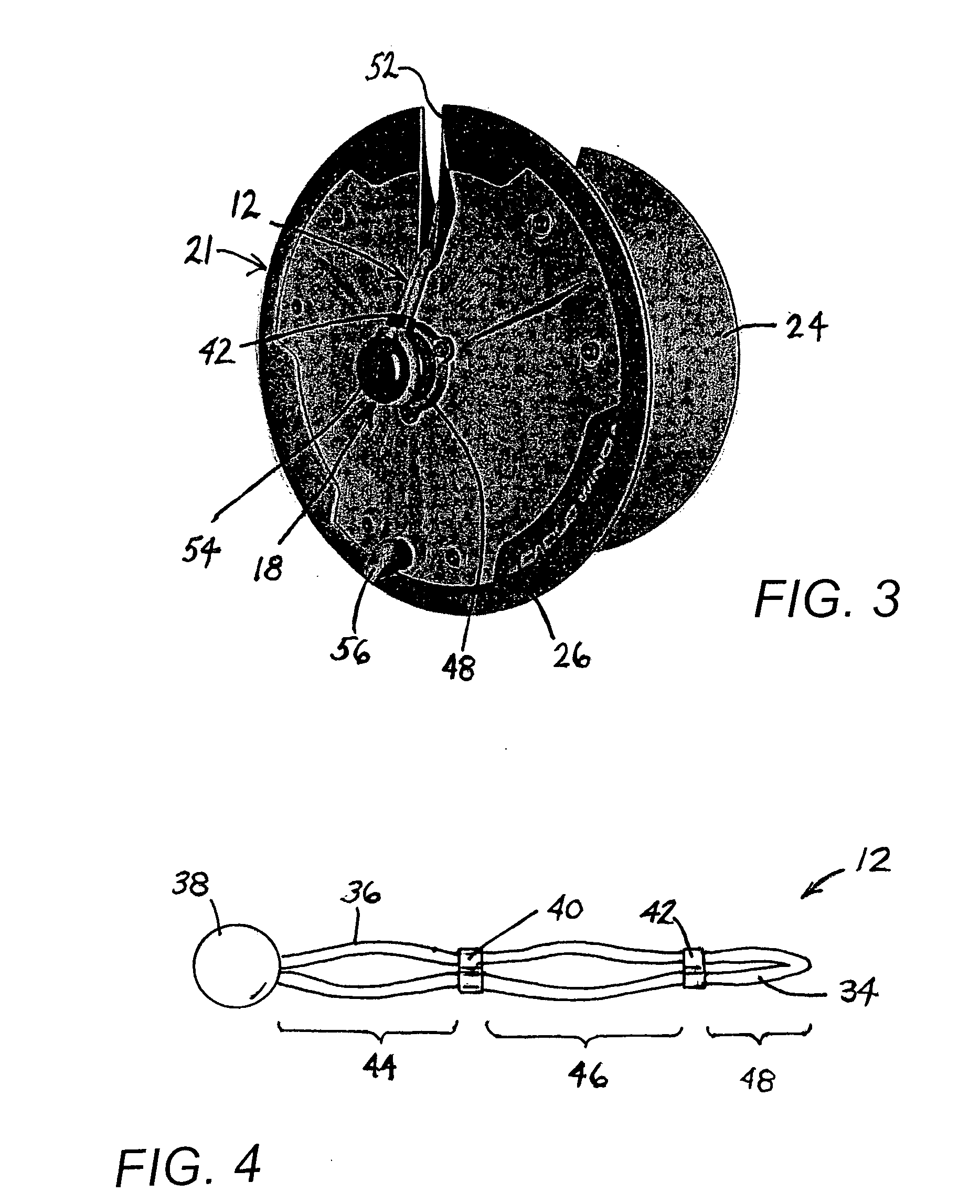 Hose-and cord-winding device, binding element, and associated method