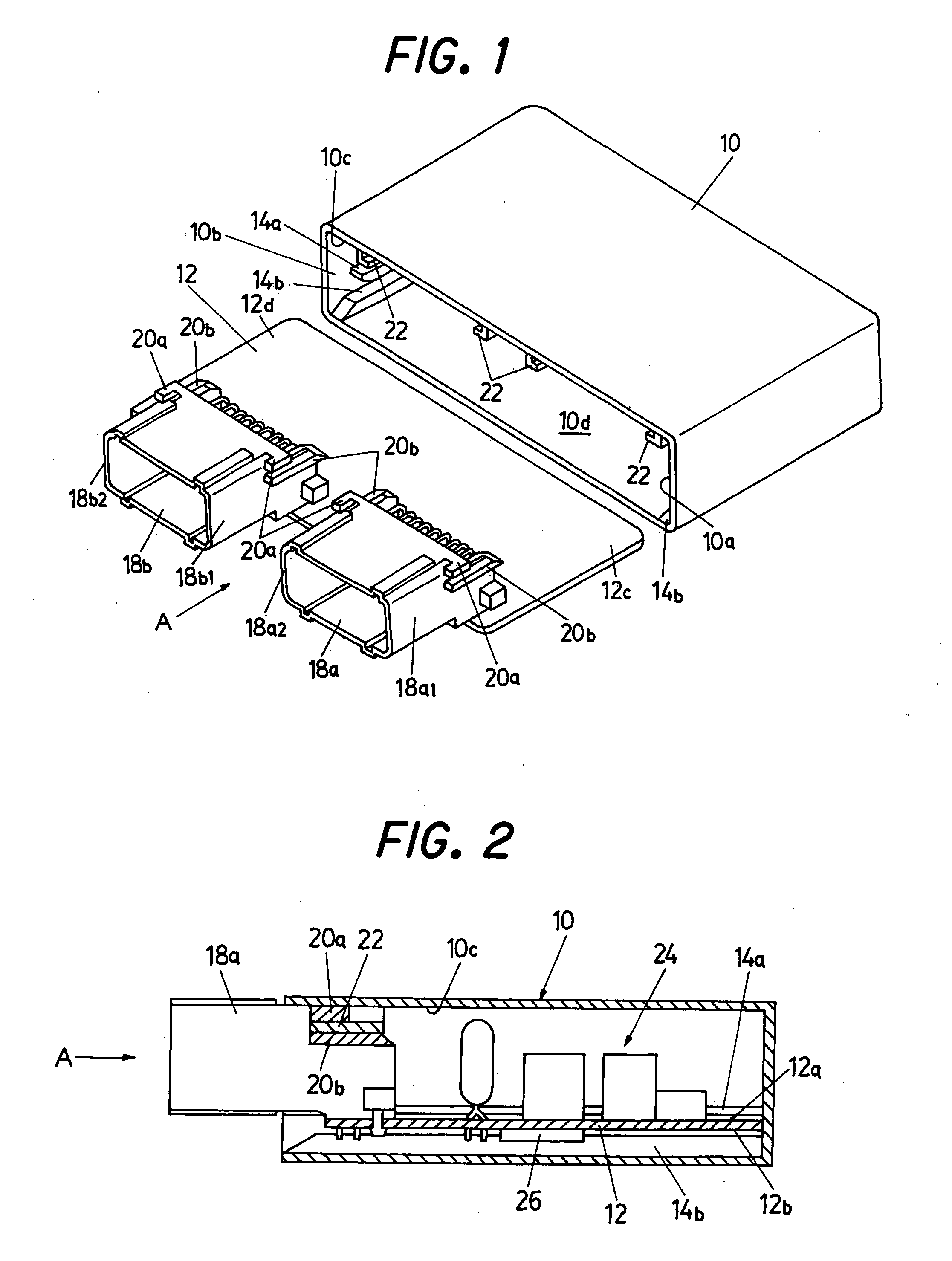 Housing case for electronic circuit board