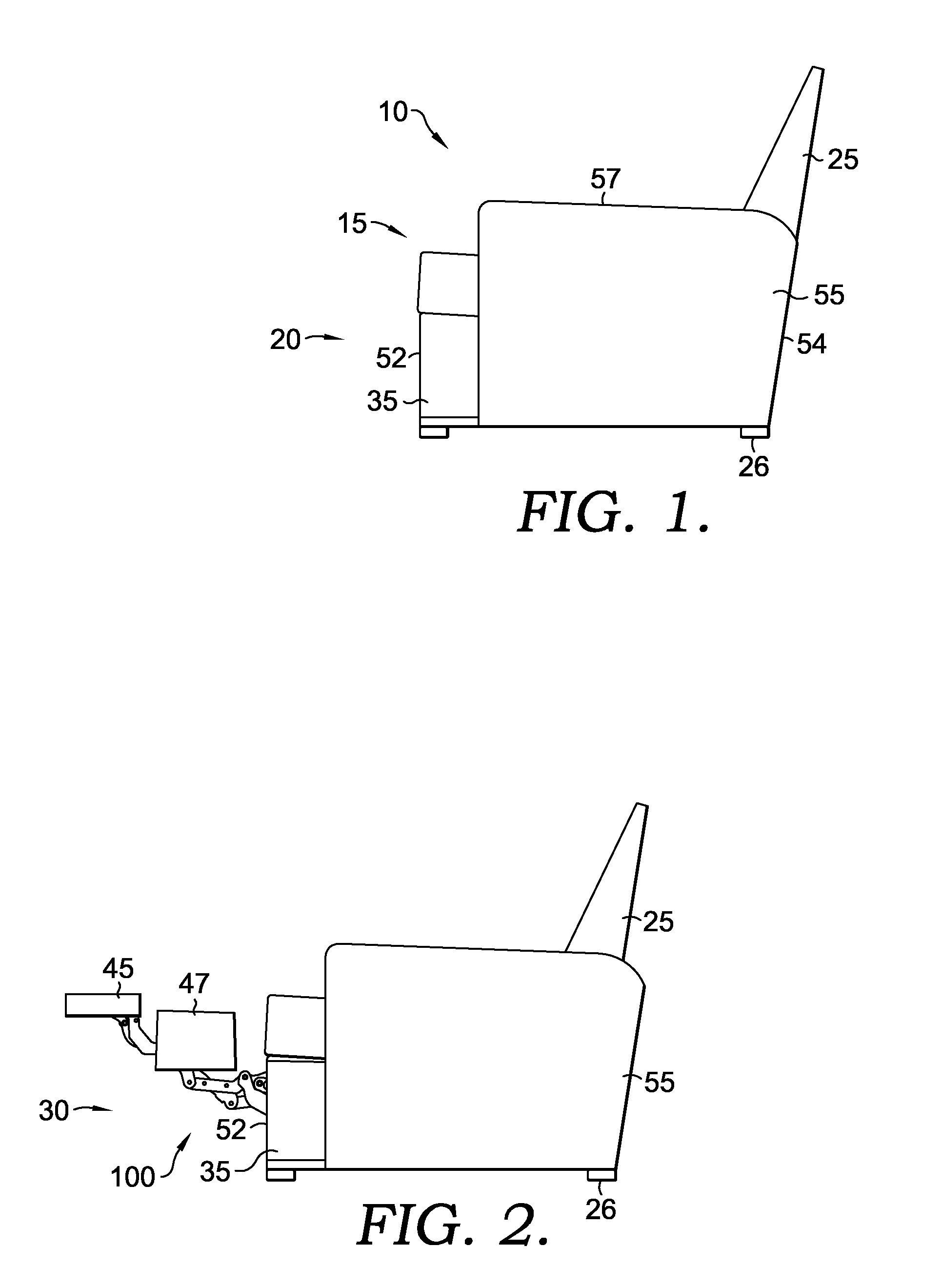 Powered rocker recliner linkage mechanism