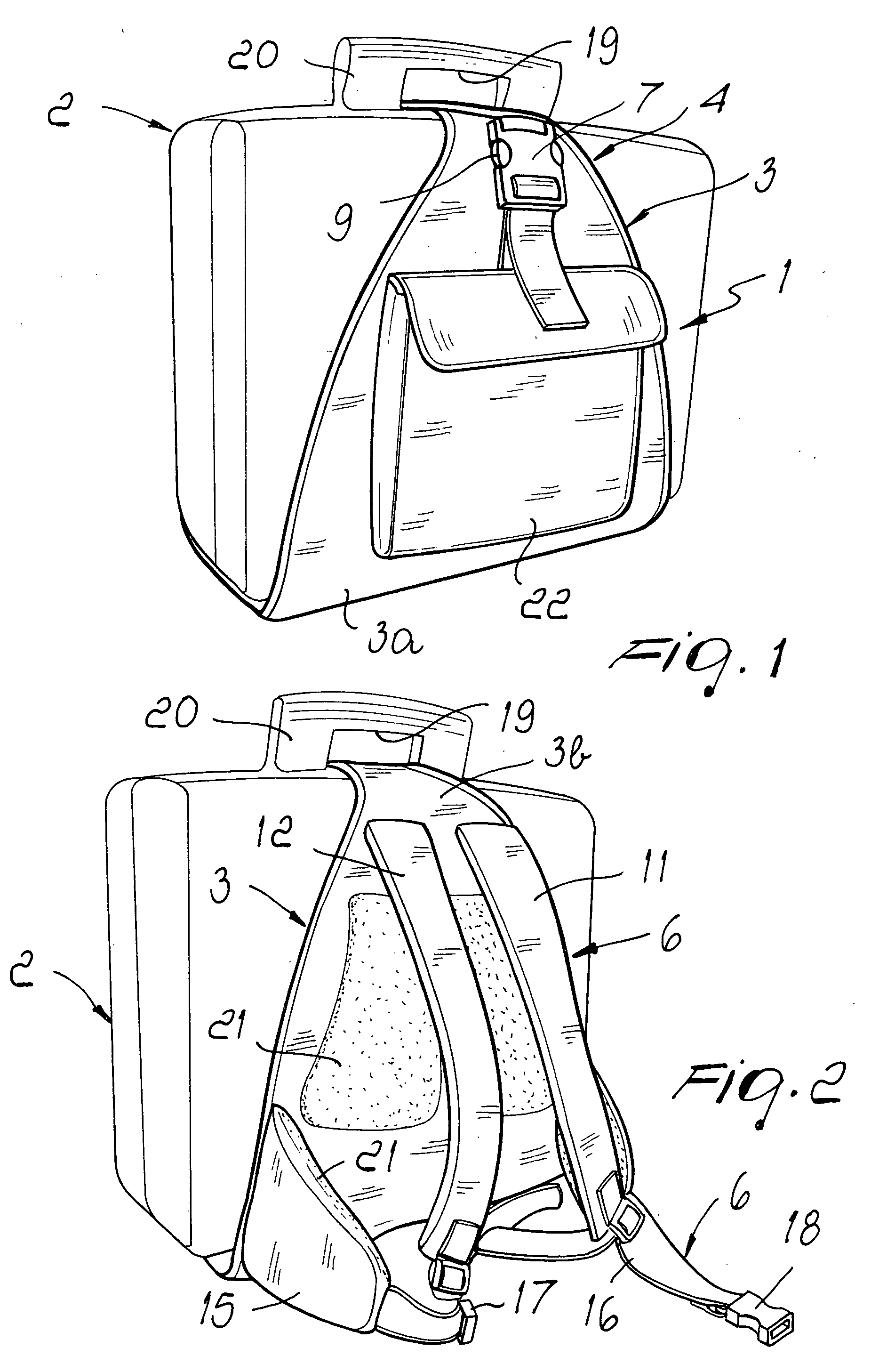 Support for easier carrying of suitcases, trunks and the like