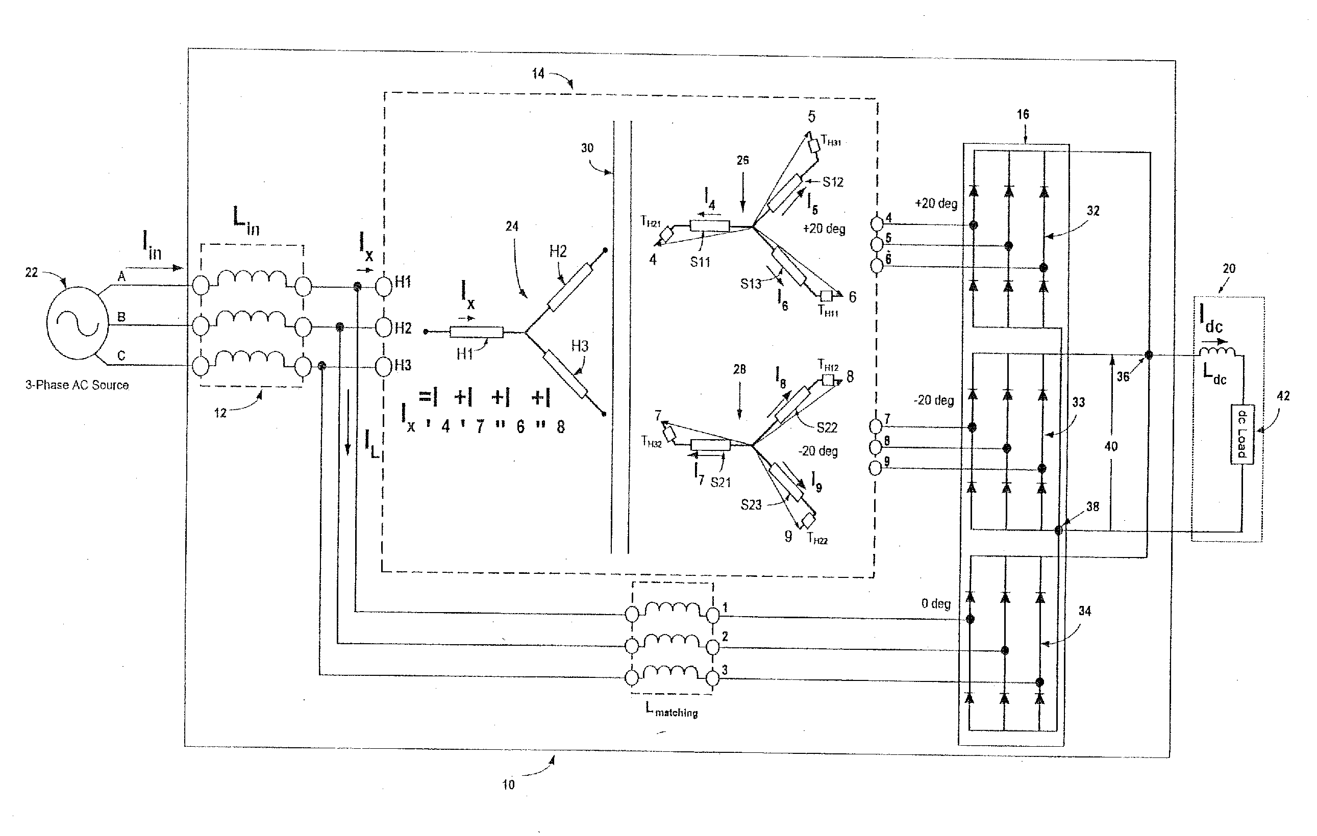 Eighteen Pulse Rectification Scheme For Use With Variable Frequency Drives