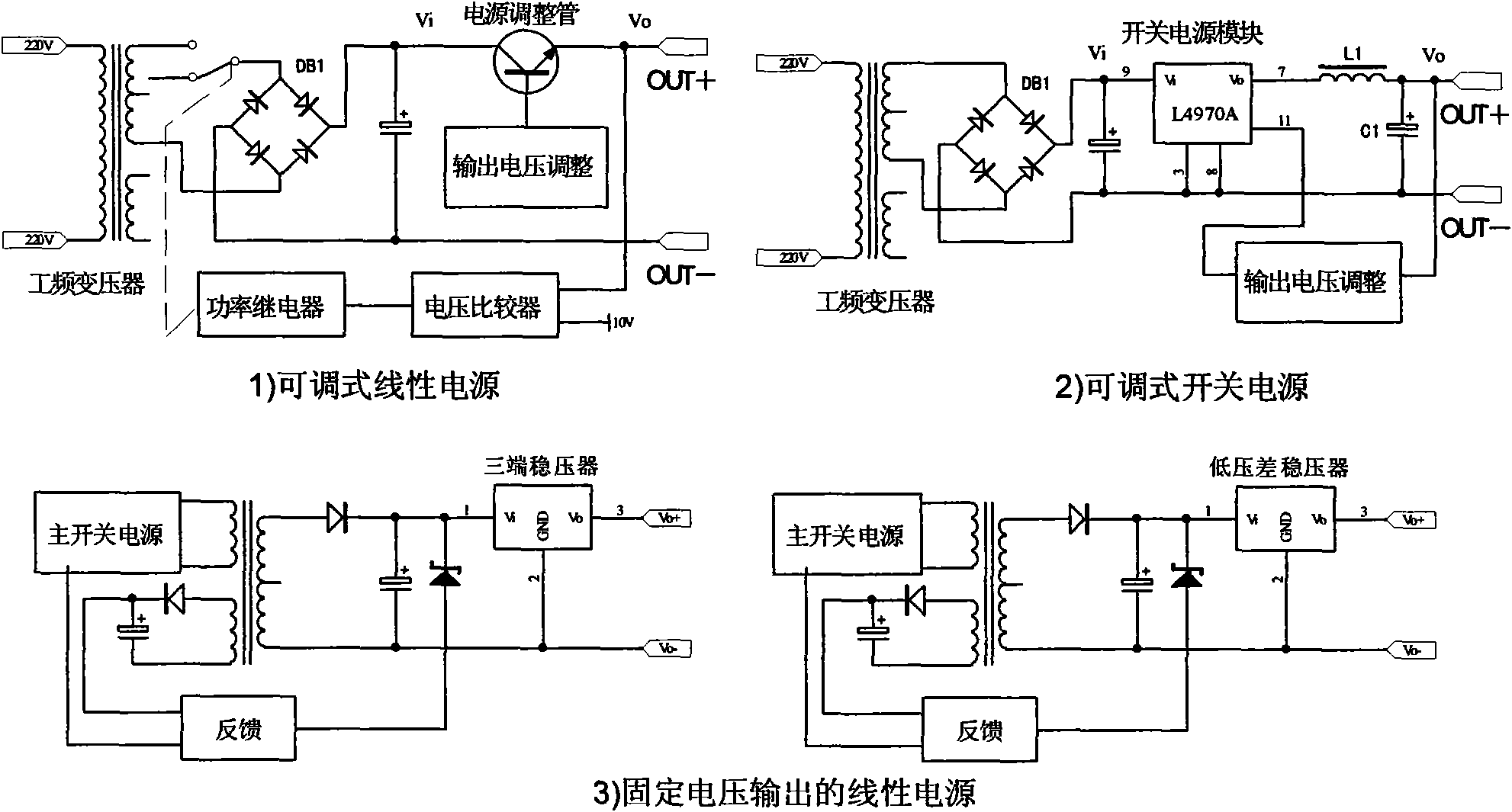 General integration technology for realizing high efficiency of linear power supply