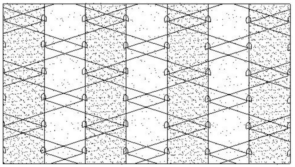 Creel three-jacquard jacquard screen cloth and manufacturing method