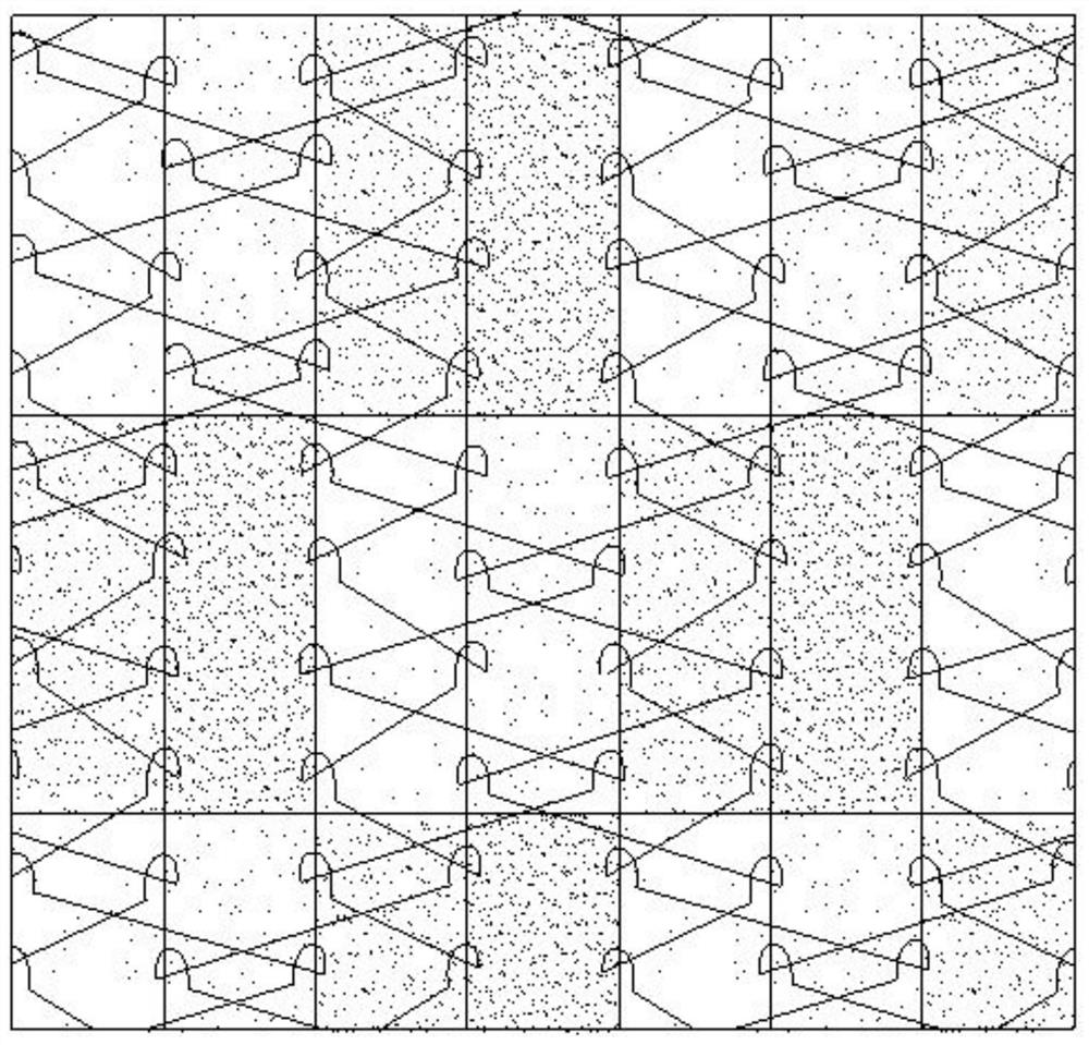 Creel three-jacquard jacquard screen cloth and manufacturing method