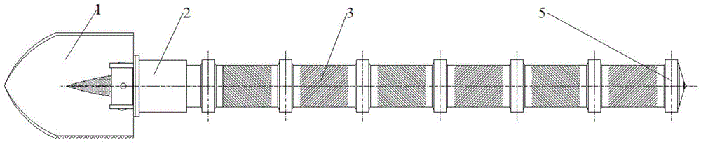 Six-joint multifunctional mechanical mountaineering pickaxe