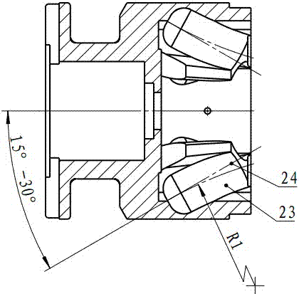 Dip angle bearing universal coupling