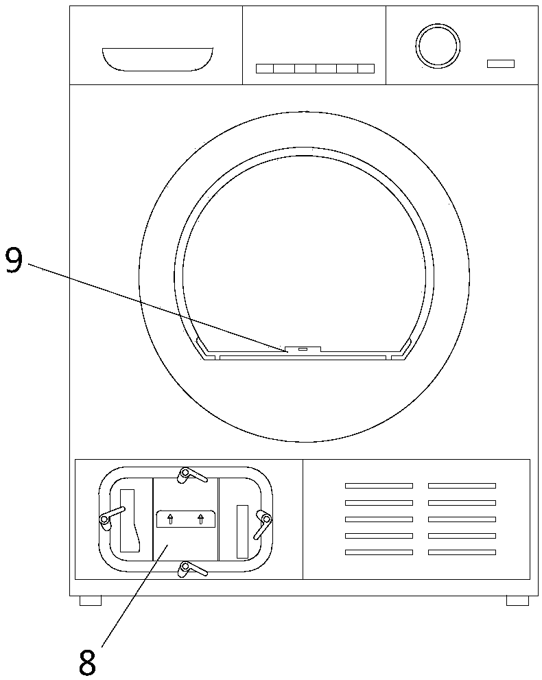 Lint filtering device of clothes dryer and application method of lint filtering device