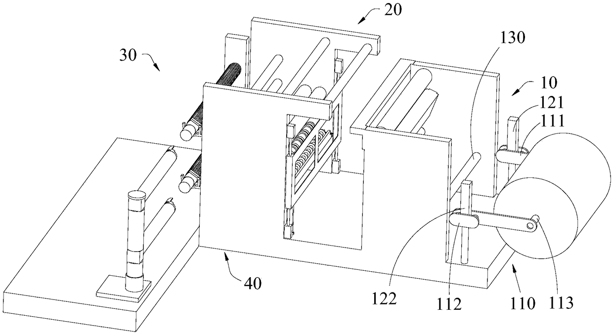 Scratch-proof protective film winding mechanism and slitting module