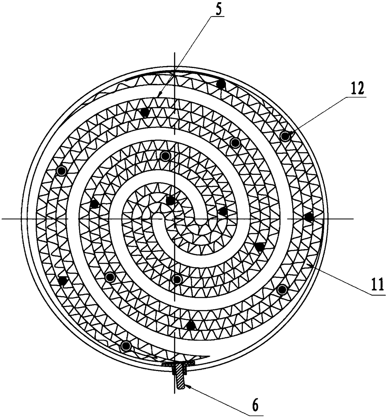 Electric heating element support structure and automobile exhaust gas purification device using the structure