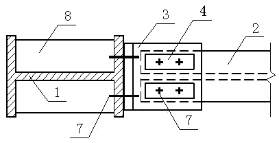 Hole-expanding type steel structure beam column node in short T-shaped steel connection and connection method of hole-expanding type steel structure beam column node