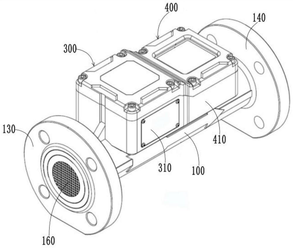 Gas thermal mass flow meter