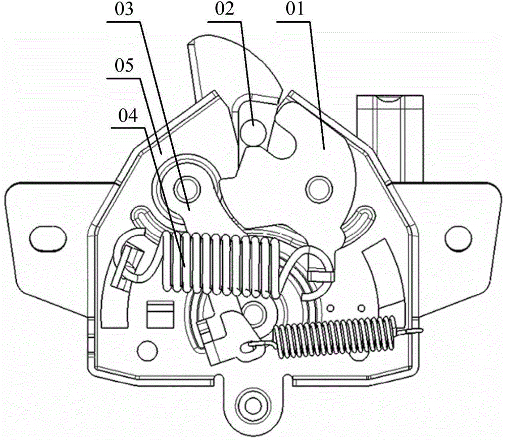 Automobile front cover lock