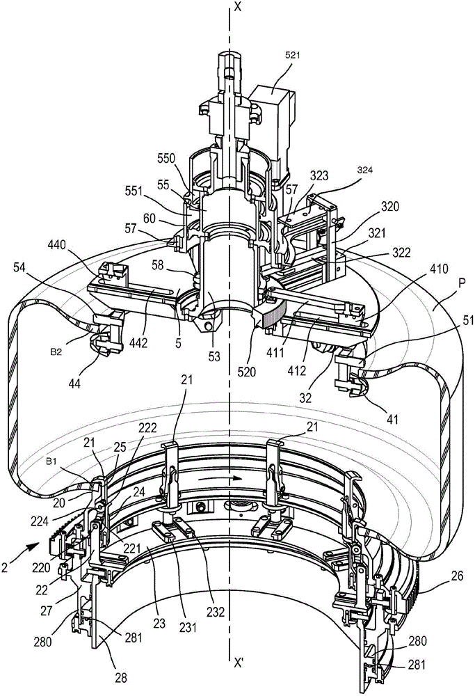 Holding device for visually inspecting a tire