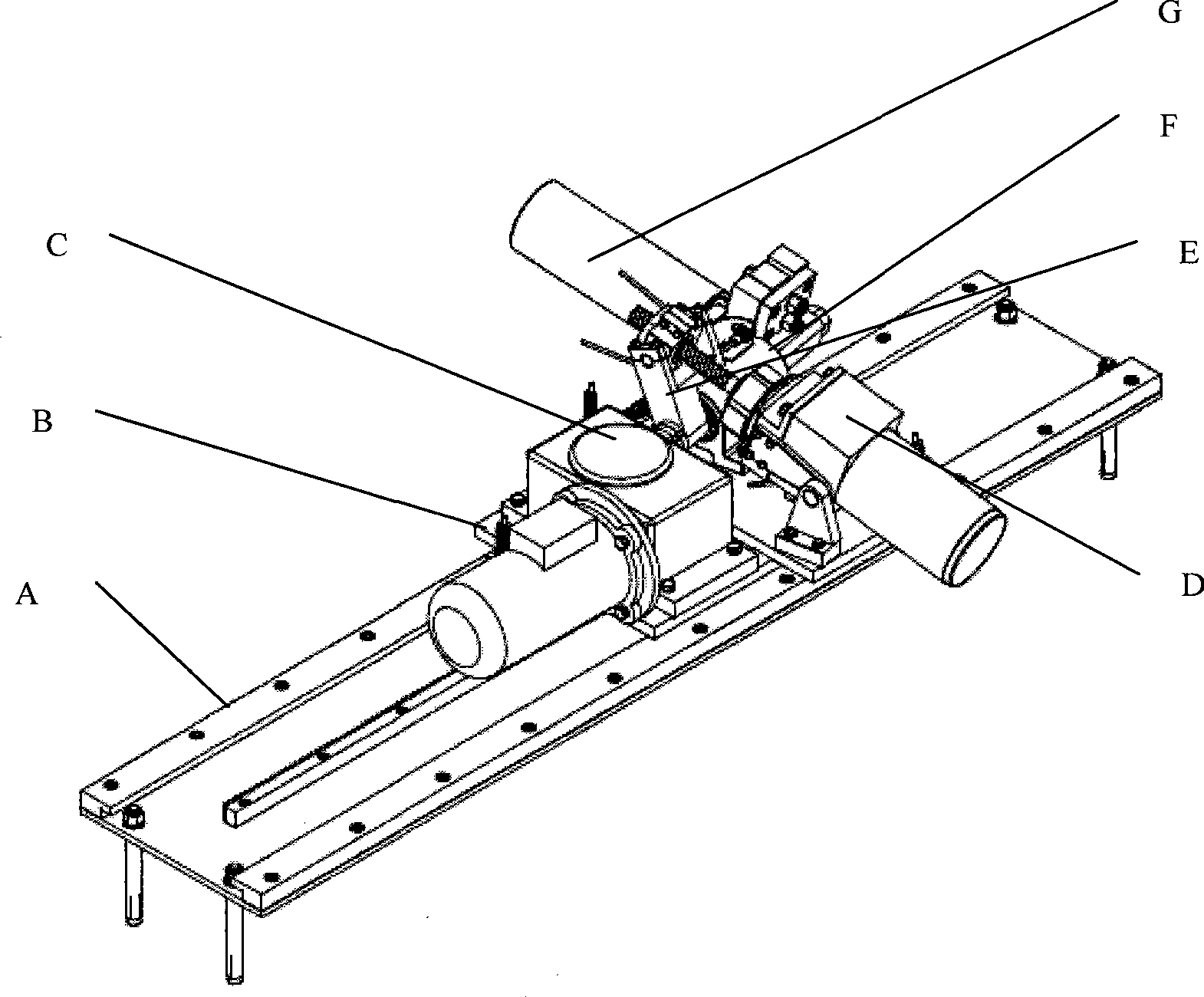 Thrust roller for preventing machine from deflecting by auto-adapting position of wheel and diameter of tyres for roller test stand