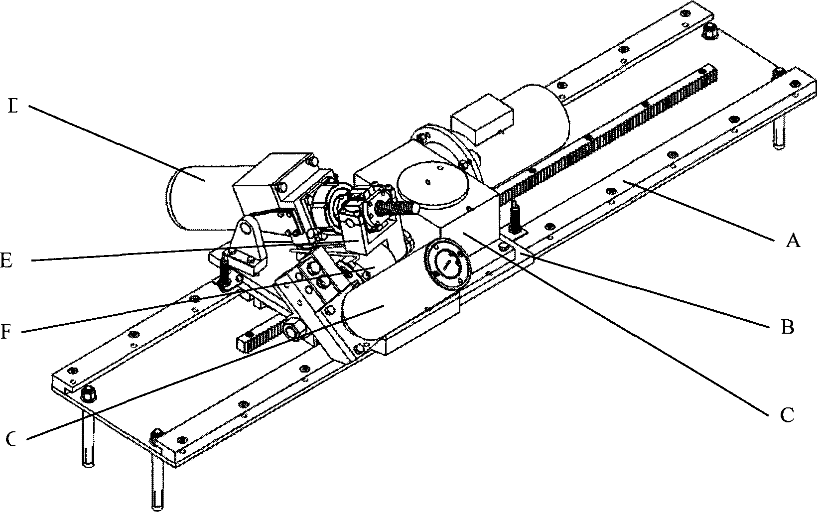 Thrust roller for preventing machine from deflecting by auto-adapting position of wheel and diameter of tyres for roller test stand