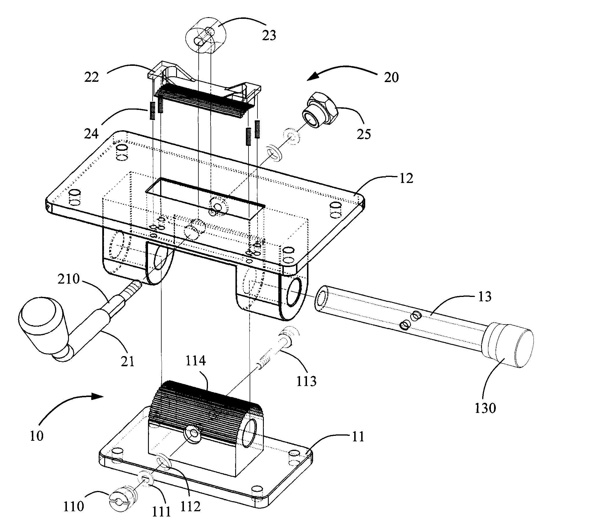 Locked aviation displayer hoisting device