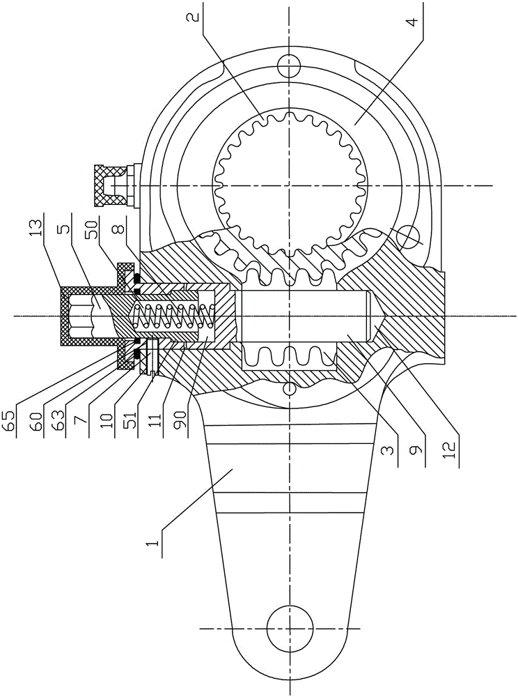 A structurally improved manual adjustment arm capable of automatic positioning and locking