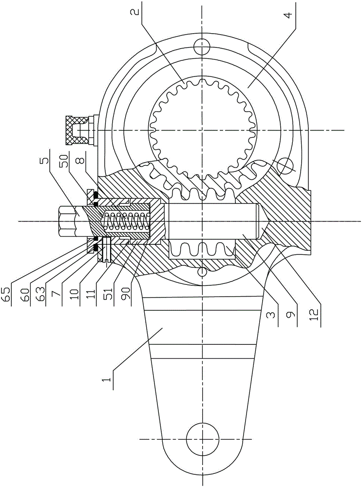 A structurally improved manual adjustment arm capable of automatic positioning and locking