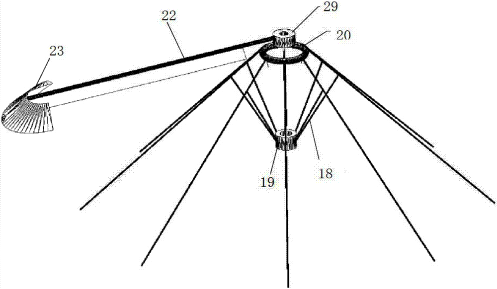 Umbrella-shaped tower type photobiological culture device