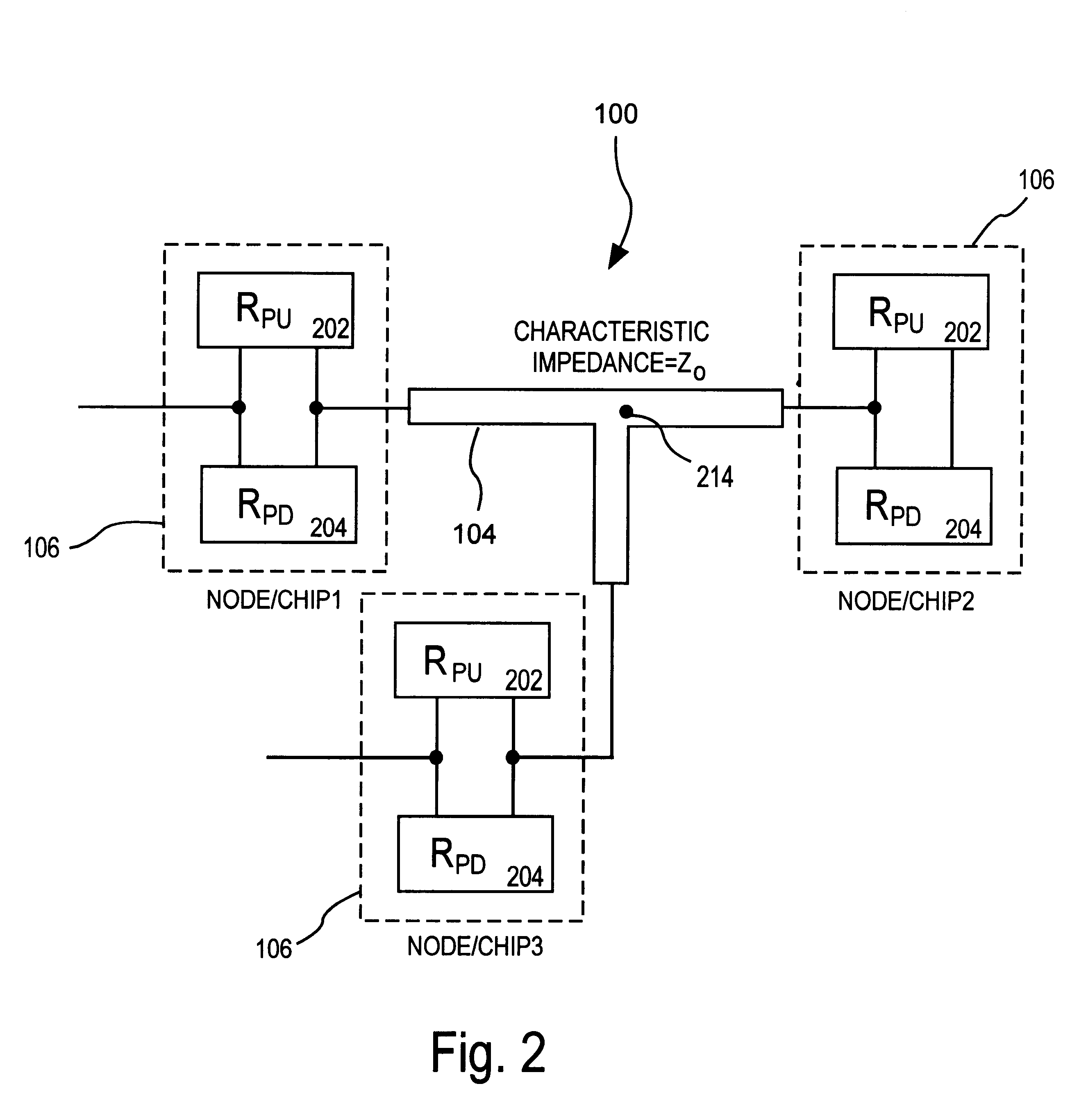 Terminating transmission lines using on-chip terminator circuitry